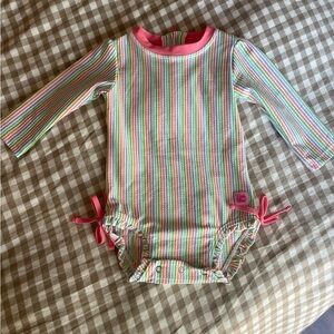 Ruffle Butts Rainbow Seersucker Bathing Suit